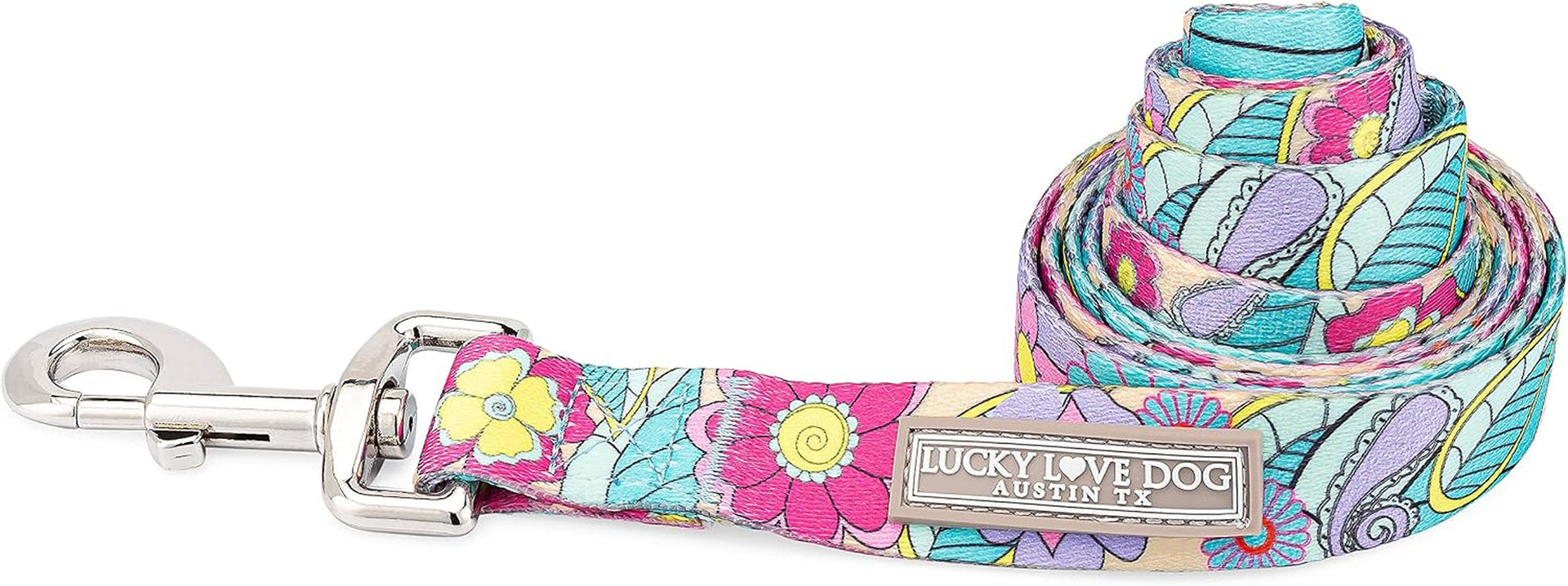 lucky-love-dog-leash-beautiful-vivid-patterns-durable-long-lasting-blackbird-large