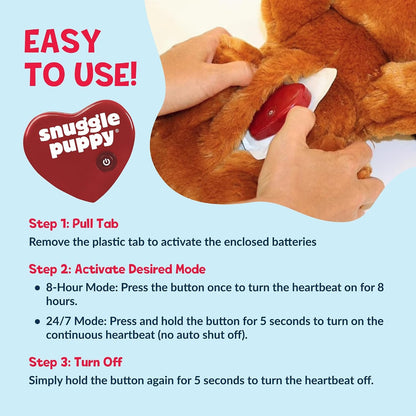 Snuggle Puppy Original Heartbeat Puppy Toy with Real-Feel Pulse & Heat Pack, Calming Sleep Aid for Puppy Anxiety, Crate Training, First Nights & New Puppy Transition - Biscuit4