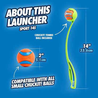 Chuckit! Sport 14S Ball Launcher for Small Dogs, 14-Inch Manual Thrower with 2-Inch Ball, Fits Dogs up to 20 Lbs8