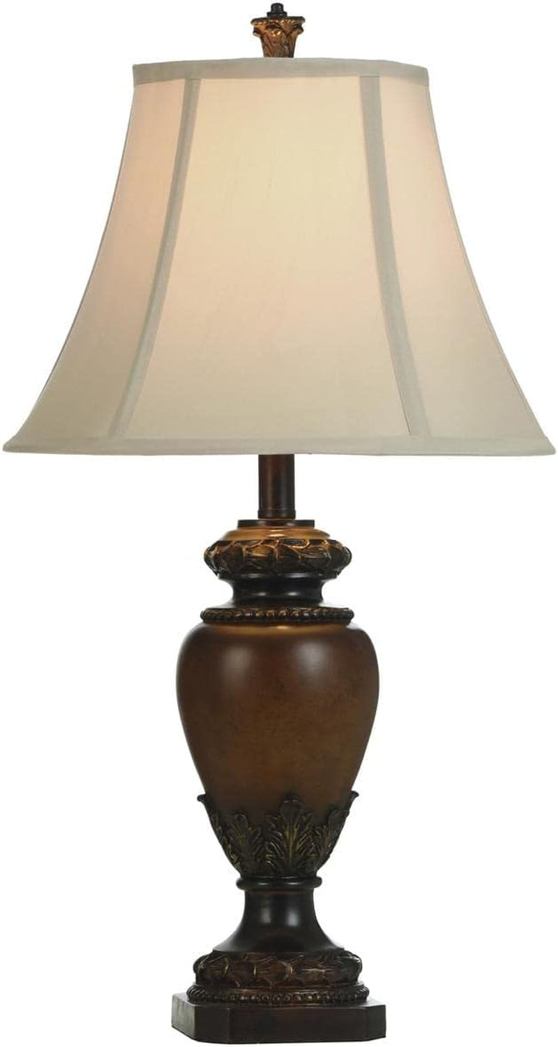 l3-1123ds-28-5-inch-one-light-table-lamp-brown-finish-with-taupe-fabric-shade