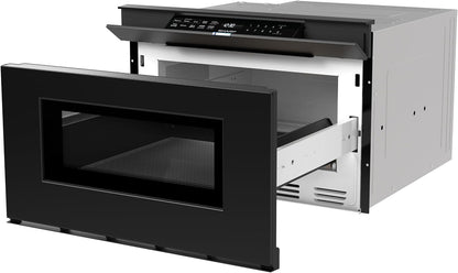 SMD2479MB Smart Microwave Drawer Oven with Easy Wave Open, 24-Inch, 1.2 Cubic Feet, 950 Watt, Concealed Glass Touch Control Panel, Compatible with Alexa Certified, Black22