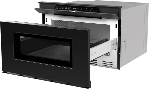 SMD2479MB Smart Microwave Drawer Oven with Easy Wave Open, 24-Inch, 1.2 Cubic Feet, 950 Watt, Concealed Glass Touch Control Panel, Compatible with Alexa Certified, Black22