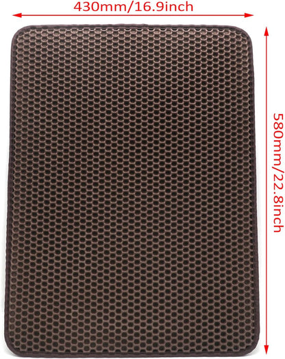 HTTMT- (23X17 Inch) Pet Supplies Cats Litter & Housebreaking 58X43 Brown Cat Litter Mat Double Layer Pad Trapper Folding Pad EVA Foam Rubber7