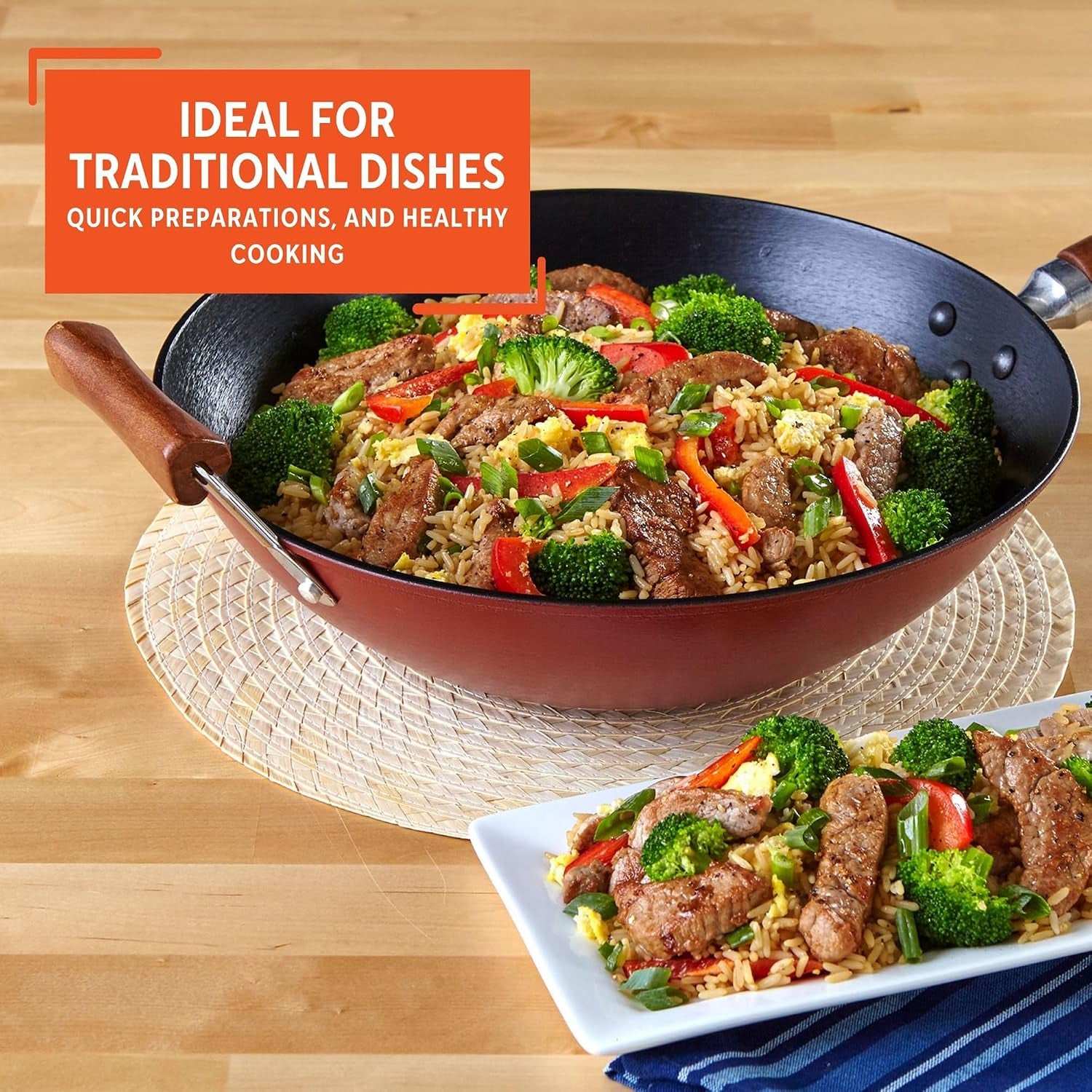 usa-gkg-61021-light-cast-iron-wok-14-red-handles-ideal-for-stir-frying-and-deep-frying-great-for-everyday-cooking