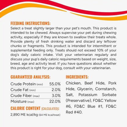 GOOD 'N' FUN Triple Flavor Double Pops Treats for Dogs, Long-Lasting Chews Made with Real Chicken, Beef Hide and Pork Hide, 12 Oz5