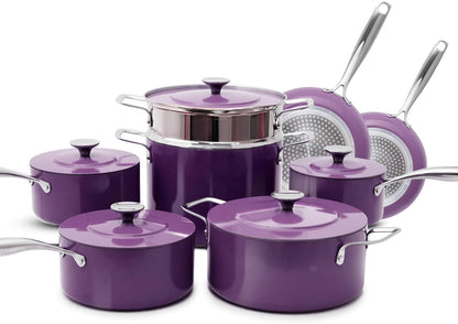 Lux 13-Piece Premium Cookware Collection, Next-Generation G11 | Duralon Blue Ceramic Nonstick, Ultra Durable, Pfas-Free, Lightweight & Works on All Cooktops, Black1