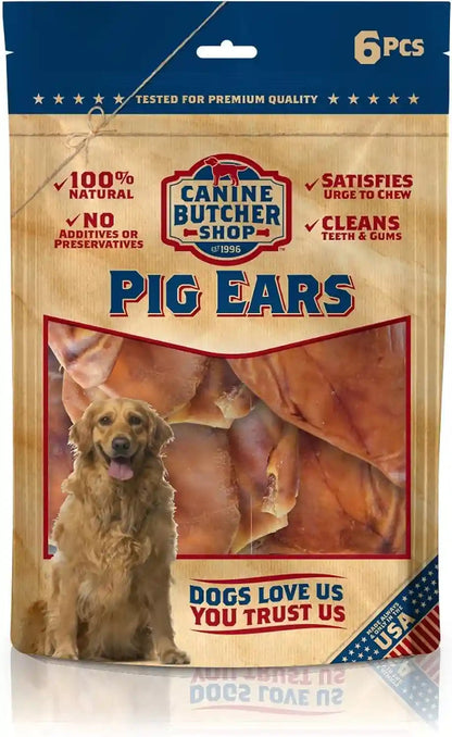 Pig Ears for Dogs, Always USA Made (30-Pack), All Natural, Sourced in USA Pig Ears, Digestible Pork Dog Chew Treat | Slow Cooked & Dried, for Aggressive Chewers, Supports Dental Health, Satisfies Natural Chewing Instinct, Made in the USA11