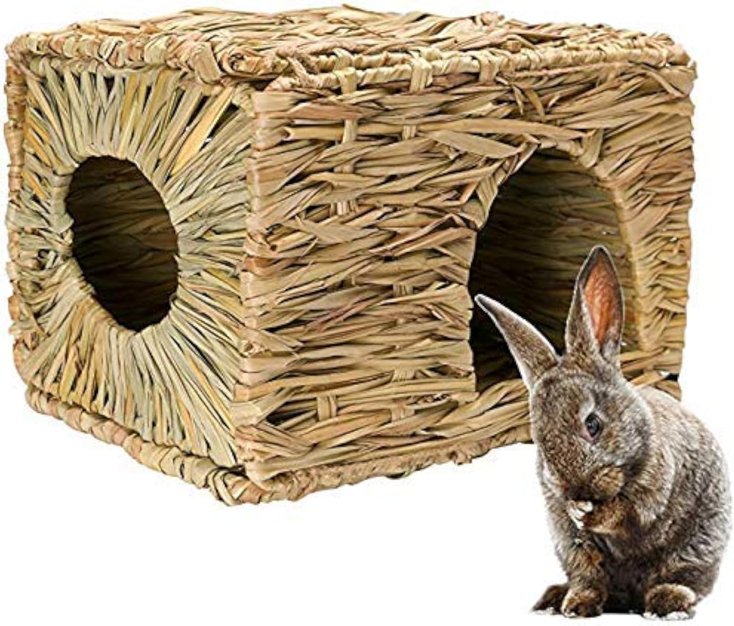 natural-seagrass-mat-bed-hideaway-toy-hand-woven-for-rabbit-guinea-pig-chinchilla-ferret
