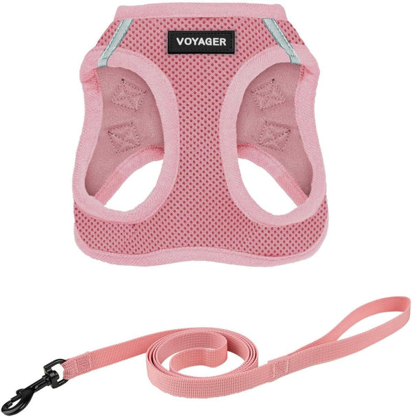 Voyager Step-In Pet Harness - All Weather Mesh, Adjustable Step in Harness for Cats and Dogs by Best Pet Supplies - 307 Set Moss Green, M11