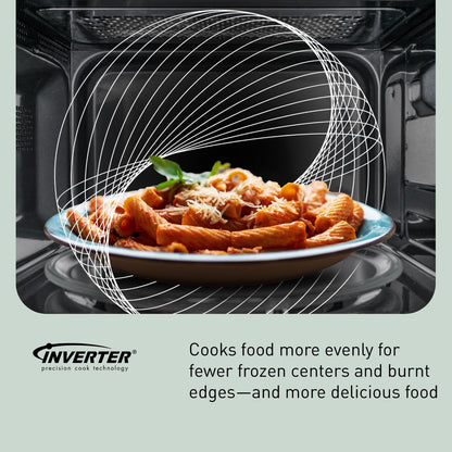 Panasonic NN-SN68KS Compact Microwave Oven with 1200W Power, Sensor Cooking, Popcorn Button, Quick 30Sec & Turbo Defrost, 1.2 Cu.Ft, Stainless Steel6