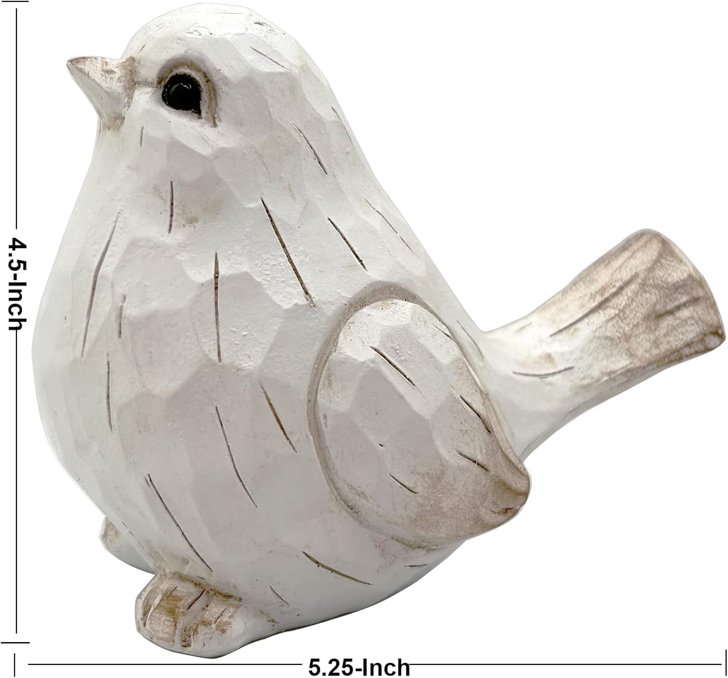 new-white-modern-farmhouse-bird-figurine-bird-statue-sculpture-carved-rustic-distressed-animal-bird-ornaments-home-decor-accents-collectible-bird-figurine-spring