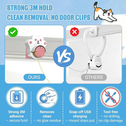 Interactive Cat Toys for Indoor Cats, Automatic Flying Bird & Mouse | Chase Exercise Enrichment Stimulation, USB Large-Capacity Rechargeable Electric Door Hanging Toy for Bored Kitten & Adult Cat9