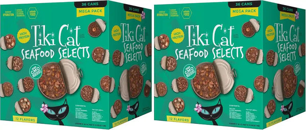 Tiki Cat Wet Cat Food Mega Pack, Chicken Craves Variety Pack, 2.8 Oz. Cans (24 Count)10