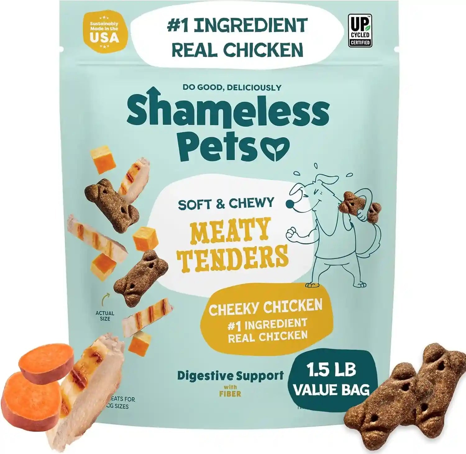 shameless-pets-soft-dog-treats-bacon-me-crazy-meaty-tenders-soft-chewy-treats-for-dogs-real-bacon-1st-ingredient-grain-free-healthy-treats-for-small-medium-large-dogs-8oz
