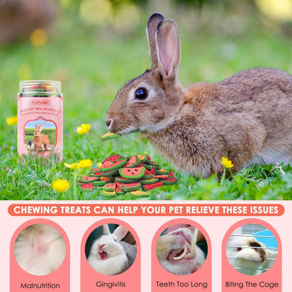 KATUMO Bunny Chew Toys, Rabbit Snacks Timothy Hay Treats for Guinea Pig | 200G / 7Oz Rabbit Chew Toys for Teeth, Natural Timothy Hay Beet Pumpkin Carrot for Hamster, Chinchilla, Small Animals5