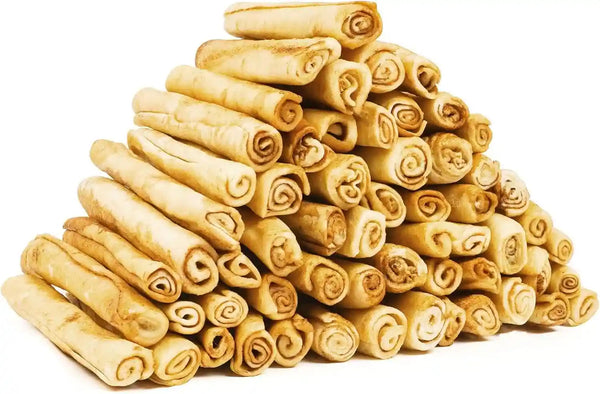 MON2SUN Dog Rawhide Rolls Twist Sticks Chew Treats Natural Flavor 6.5 Inch 40 Count for Puppy and Small Dogs11