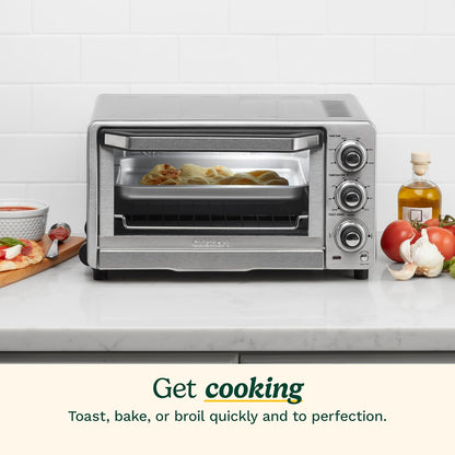 Toaster Oven Broiler, 1800W Countertop Design, 0.5 Cu. Ft. | Custom Classic Small Toaster Oven, Nonstick Interior & Shade Control Settings, Fits 11” Pizza & 4 Bagel Halves, TOB-40NNAS2