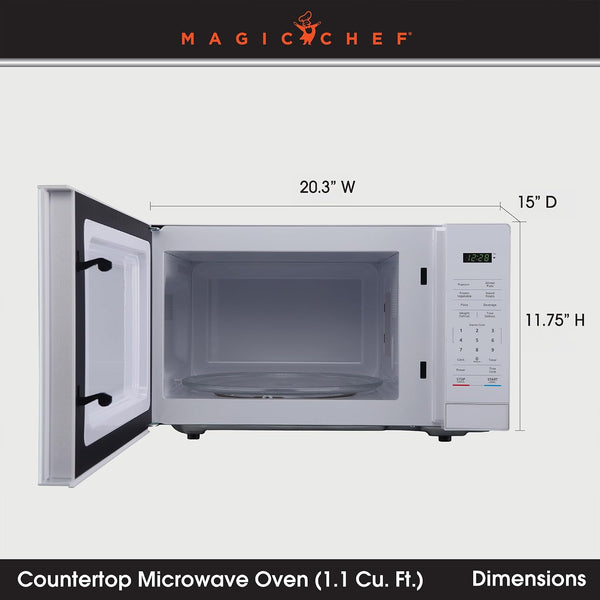 1.1 Cu. Ft. Countertop Microwave Oven in White2