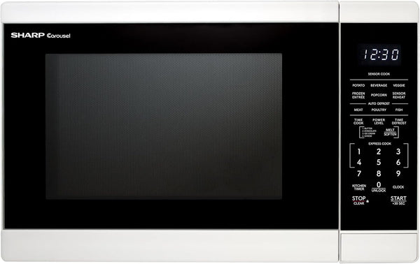 SMC1461KW 1.4 Cu. Ft. 1100W White Countertop Microwave Oven1