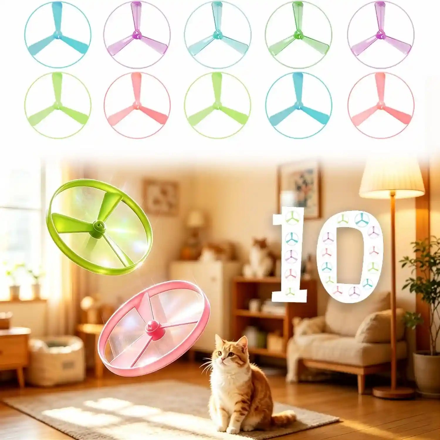 cat-fetch-toy-launcher-with-10-soft-flexible-discs-cat-toys-for-indoor-cats-led-glowing-launcher-electric-interactive-kitten-toy-for-hunting-exercise-usb-rechargeable