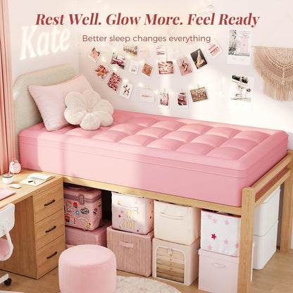Twin XL Dorm Room Essentials 3 Inch Memory Foam Mattress Topper | College Dorm Essentials for Girls, Dual Layer 2 Inch Cooling Foam Pad, 2 Inch Soft Pillowtop, Relief Support7