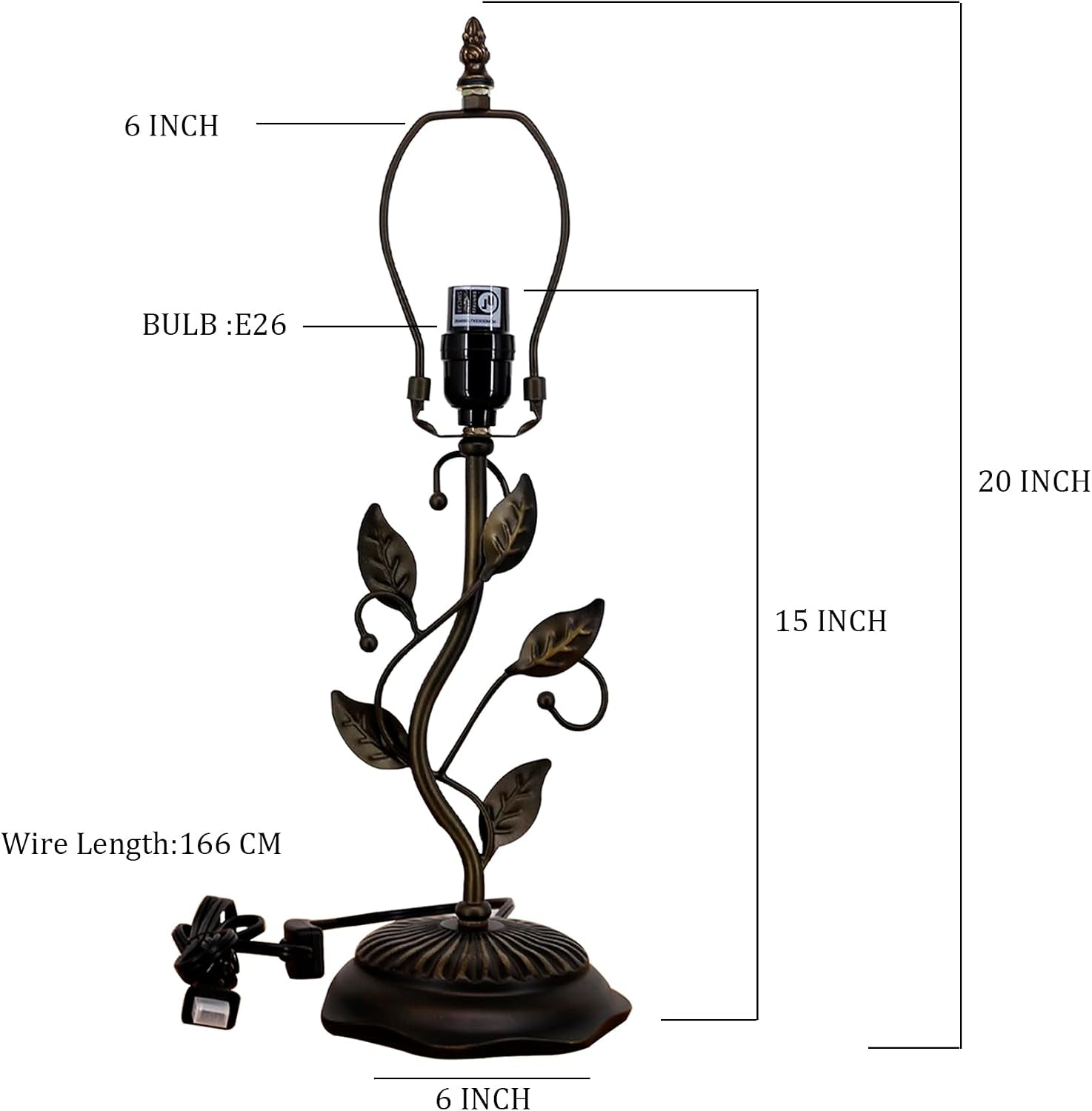 table-lamp-base-replacement-only-n-w-6-h-20-inch-fit-for-8-10-12-inch-tiffany-style-stained-glass-lampshade-dark-bronze-finish-resin-push-switch-on-cord
