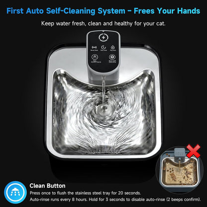 Wireless Cat Water Fountain, 118Oz/3.5L Battery-Operated Pet Fountain | 3 Smart Modes,4000Mah Large Capacity Rechargeable Battery Operated Cat Water Dispenser Ultra Quiet Bpa-Free, 1 Filter3