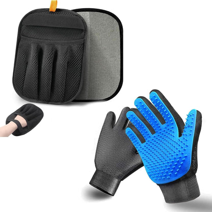 NVNAN Pet Hair Removal Glove for Dogs & Cats, 2-Pack Blue | 2-In-1 Deshedding Brush and Massage Mitt for Shedding Control, Bathing and Washing, Safe for Short or Long Hair Pets12