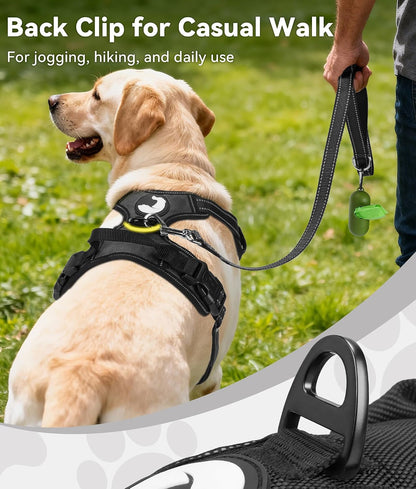 Joytale No Pull Dog Harness Medium Sized Dog, Front Clip, Black | Grab Handle for Instant Control, Padded & Adjustable Vest, Sturdy Metal D-Rings, for Safe Training & Daily Walking4