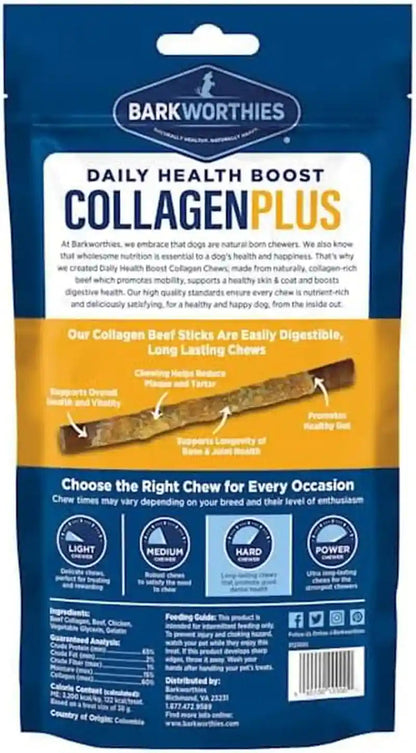 Barkworthies 6 Inch Chicken Wrapped Collagen Sticks - 2 Oz (Pack of 3) - Protein-Focused, Durable2