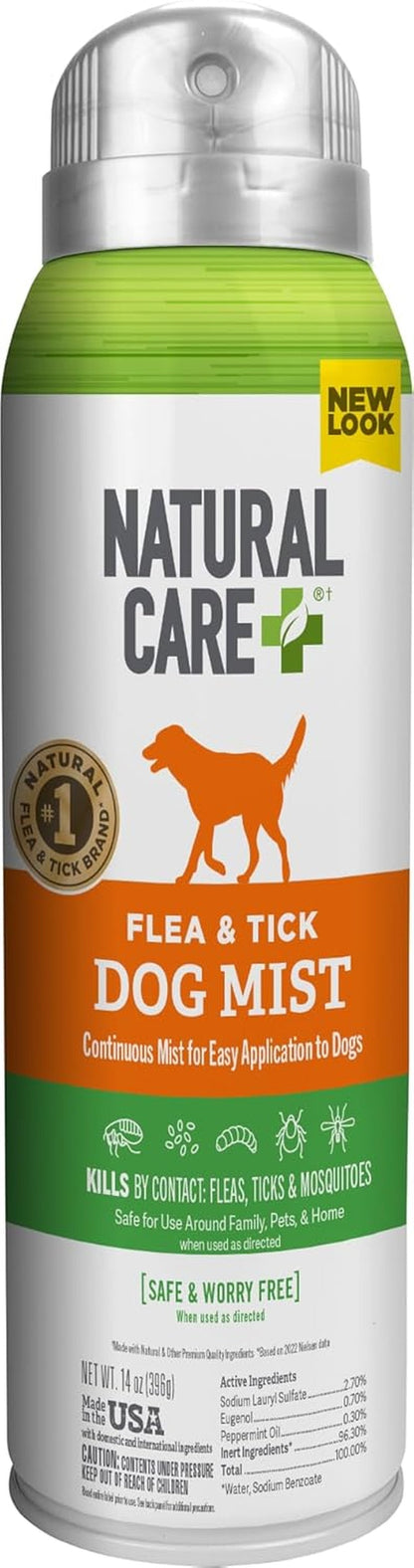 Natural Care Flea & Tick Spray for Dogs, Flea & Tick Treatment, 14Oz | Dog Tick & Flea Treatment, Pest Control, Certified Oils, Repels Fleas, Repels Ticks, Easy Spray Application, Pet Care1