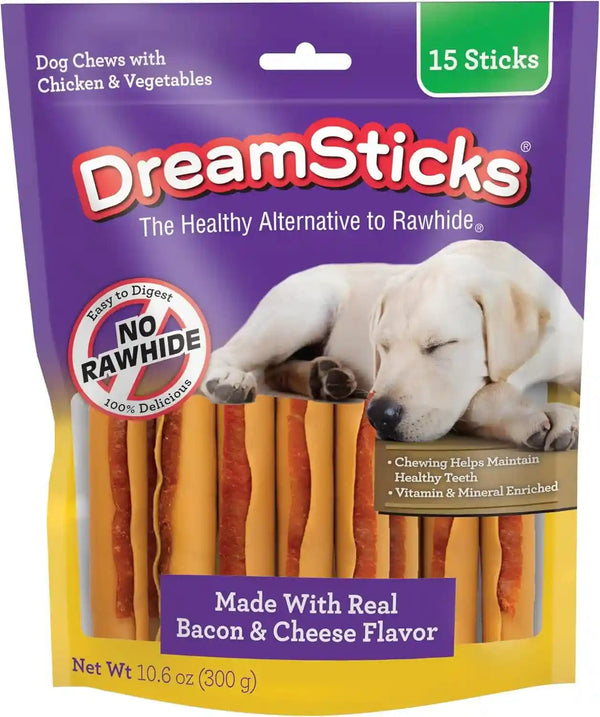 Dreambone Chicken Wrapped Mini Stick Dog Treats, Daily Rawhide-Free Chew, Digests Safely and Completely, with Real Protein, Chicken and Veggies, 15 Count16