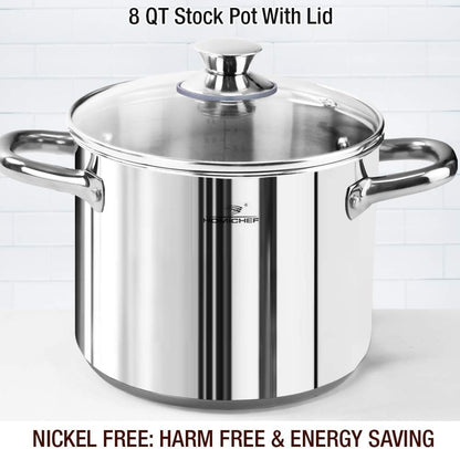 14-Piece Nickel Free Stainless Steel Cookware Set - Nickel Free Pots and Pans Set - Non-Toxic, Healthy Induction Cookware3