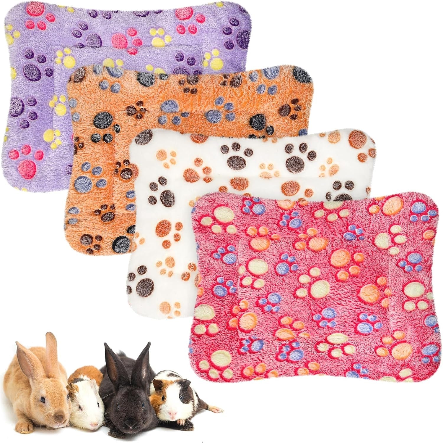 haull-4-pcs-waterproof-guinea-pig-bedding-soft-dog-cat-bed-crate-mat-small-animal-plush-cage-liners-rabbit-bunny-kennel-pad-reversible-cozy-pee-thickened-hamster-padtie-dyed-13-x-10-inch