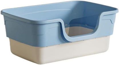 Pet Supplies, Open Top Cat Litter Box with Removable Design, Thickened anti Splash & Easy Clean(Gray)10