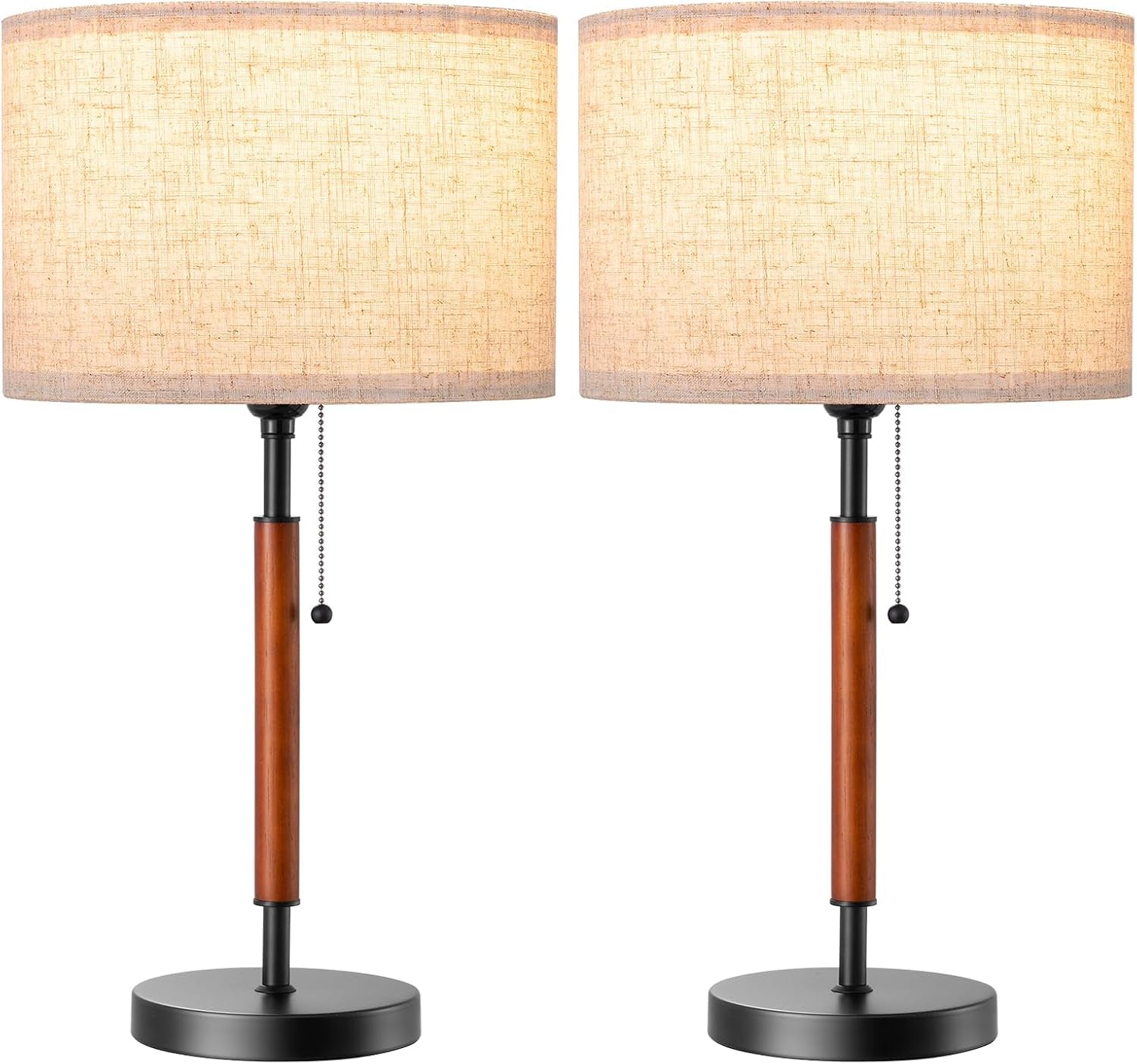 mid-century-table-lamp-set-of-2-pull-chain-switch-metal-base