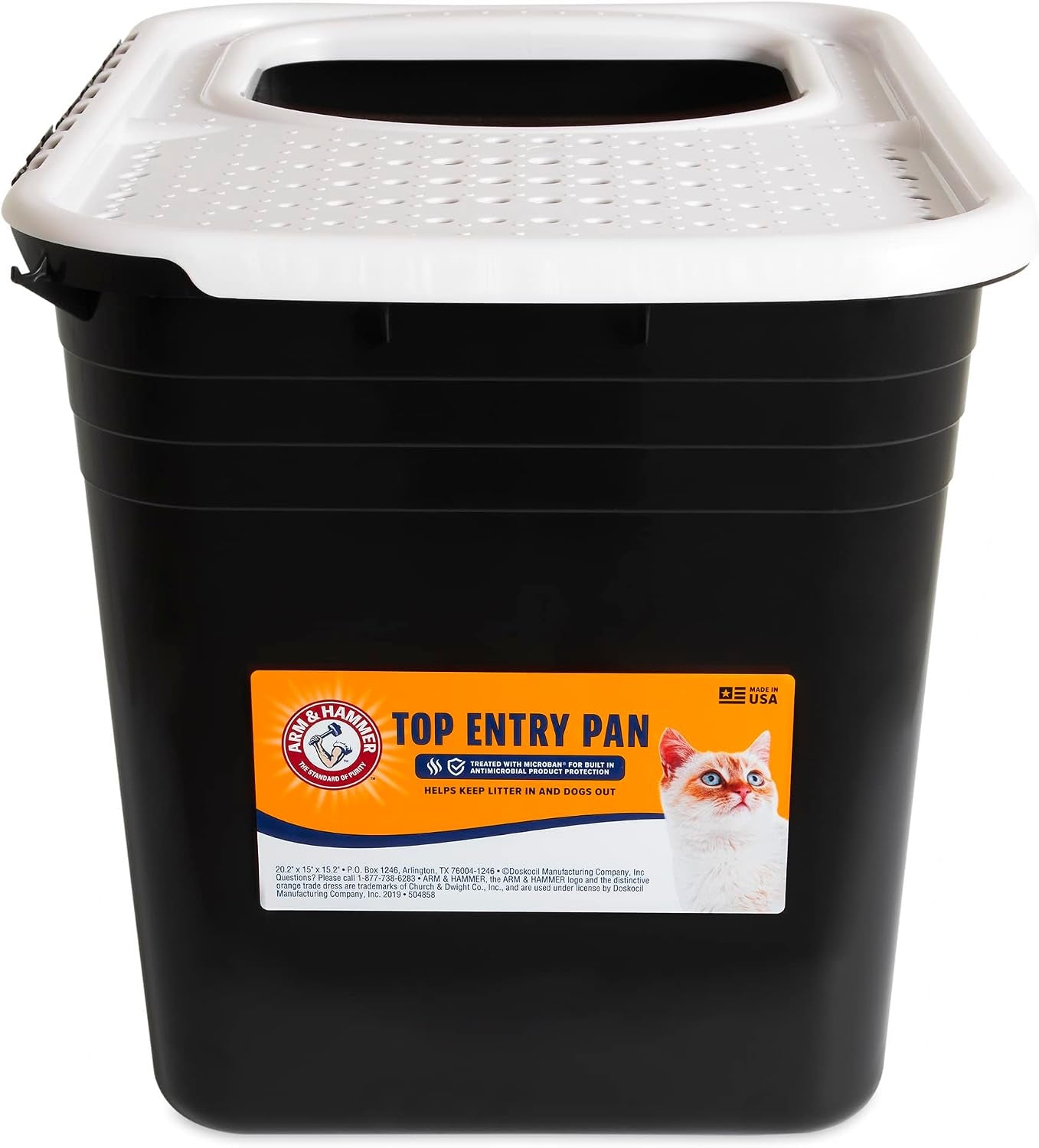 arm-hammer-premium-top-entry-litter-box-with-filter-to-clean-paws-and-microban-made-in-usa