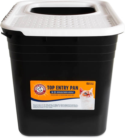 Arm & Hammer Premium Top Entry Litter Box with Filter to Clean Paws and Microban, Made in USA1