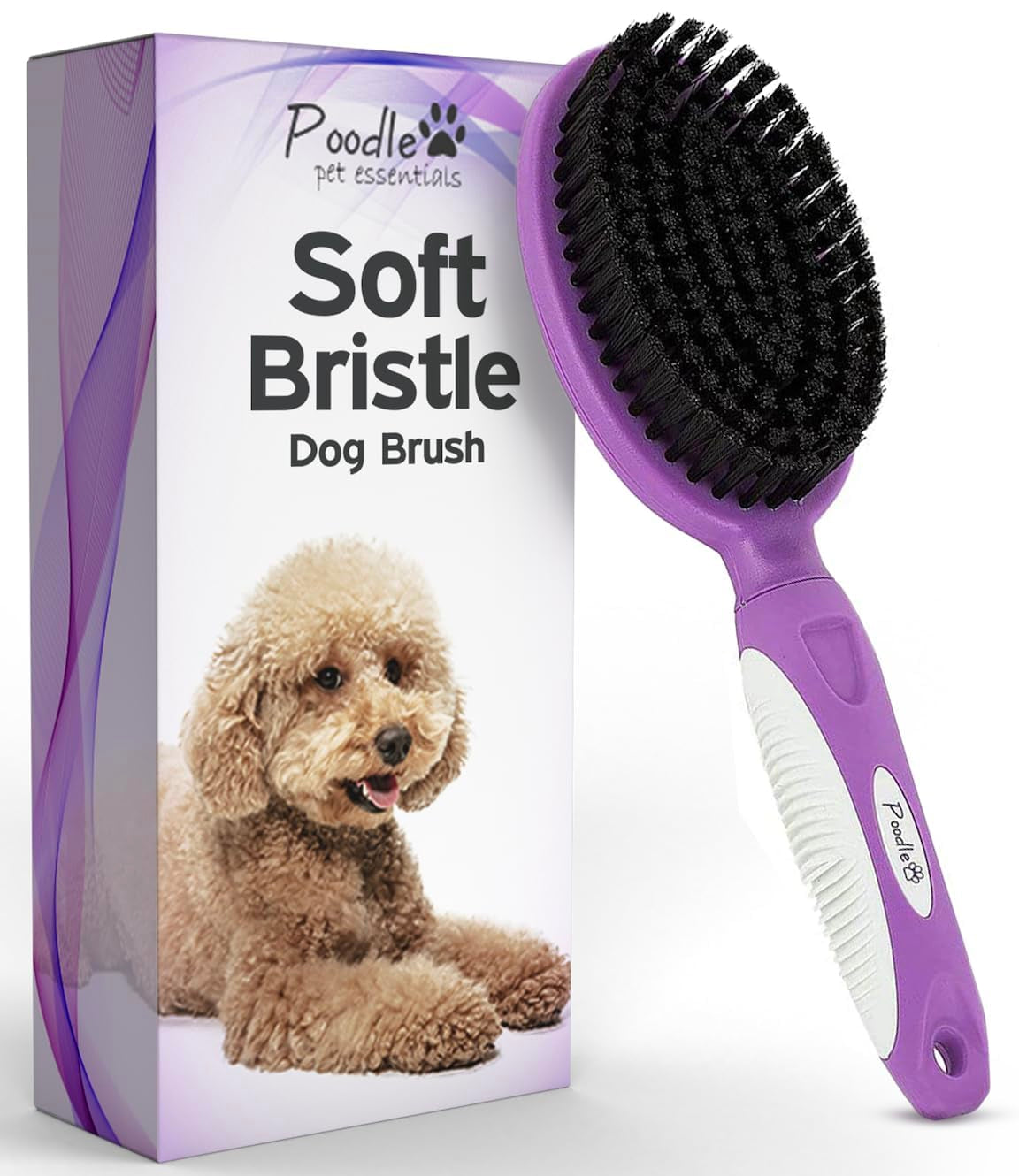 soft-bristle-dog-brush-for-short-haired-cats-or-dogs-firm-bristles-to-remove-dust-dirt-and-loose-fur-hook-and-rubber-handle