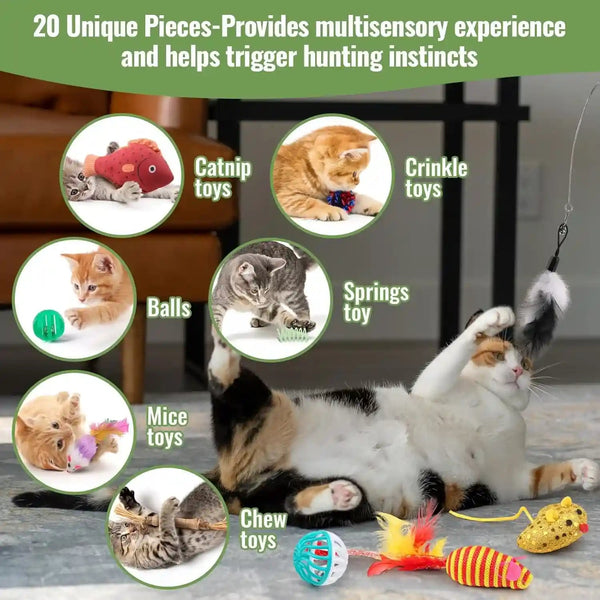 Fashion'S Talk Cat Toys Variety Pack for Kitty 20 Pieces4