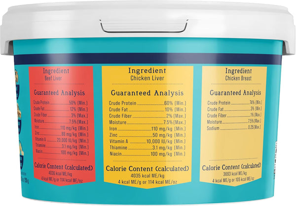 Stewart Freeze Dried Dog Treats, Three Flavor Variety Pack, 9 Oz Tub | Premium Quality Raw Protein, Single Ingredient, High Protein Training Treats & Food Topper, No Refrigeration, Cat Friendly9