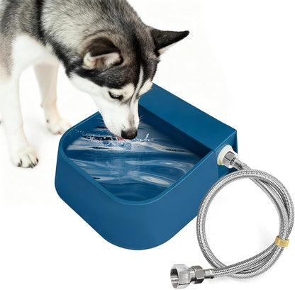 NAMSAN Outdoor Automatic Dog Water Dispenser, Large Water Bowl for All Kinds of Animals, Auto Refill Waterer for Pet Livestock, Water Trough Include Multi-Functional Adapter, Fit GHT Faucet8