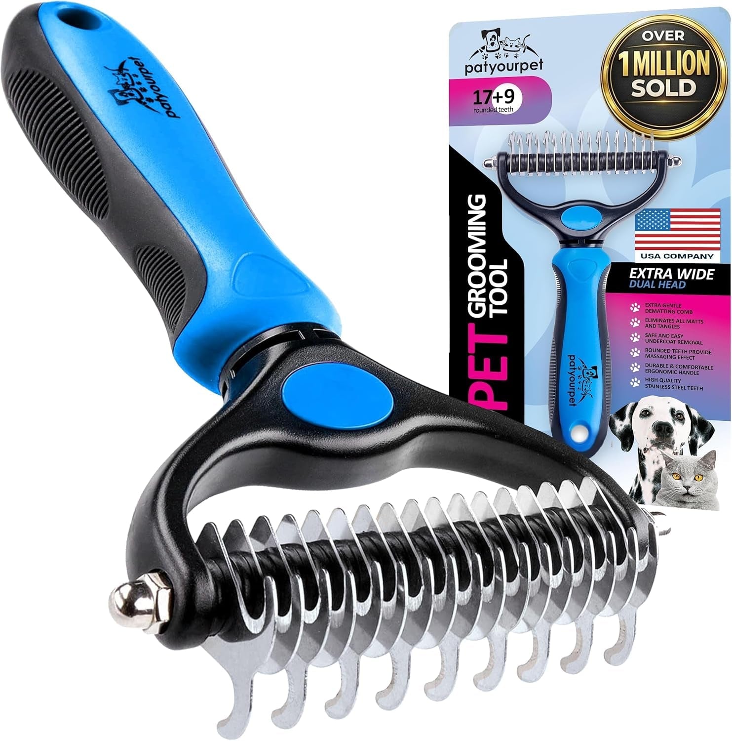 pat-your-pet-deshedding-dog-brush-for-shedding-cat-brushes-for-indoor-cats-double-sided-cat-brush-deshedding-grooming-tool-for-long-haired-and-short-haired-dogs-skin-friendly