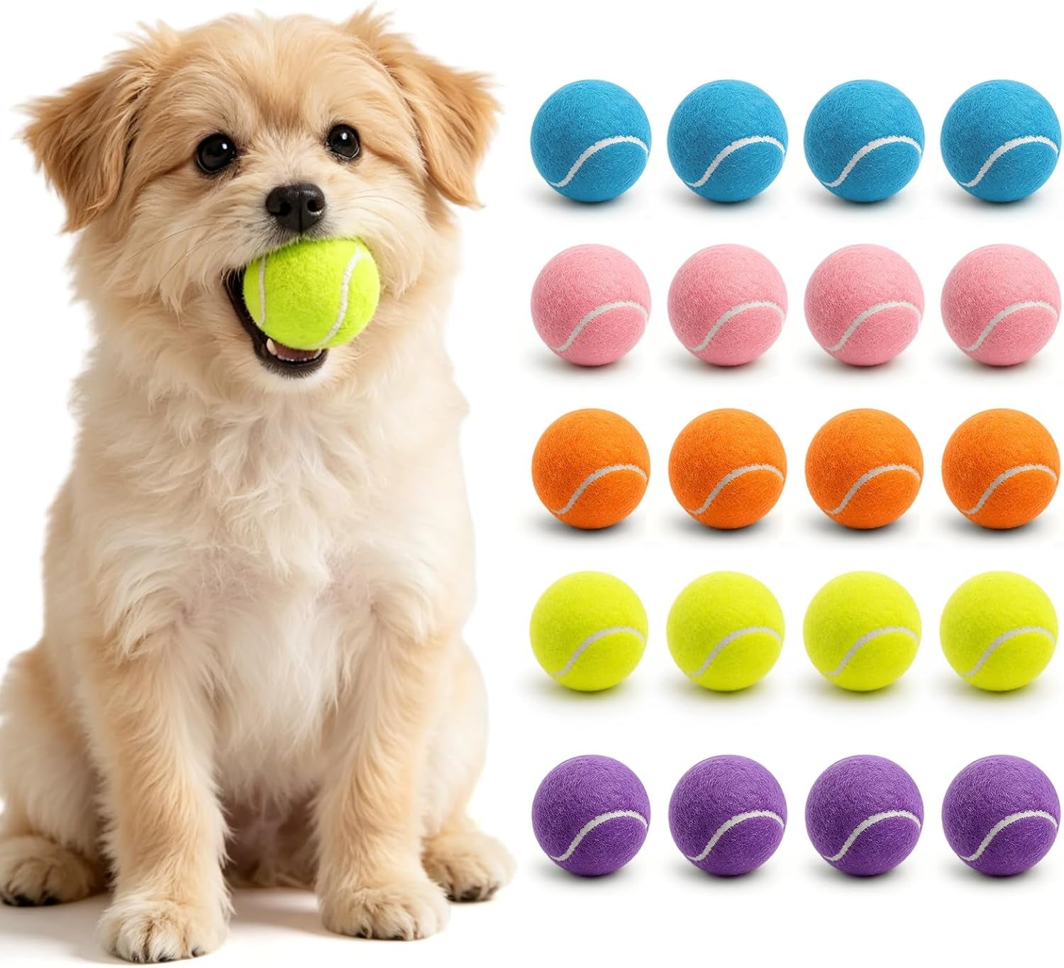 ziyize-mini-tennis-balls-6-pack-2-inch-dog-tennis-balls-easy-catching-pet-playing-ball-for-2-inch-dog-ball-launcher