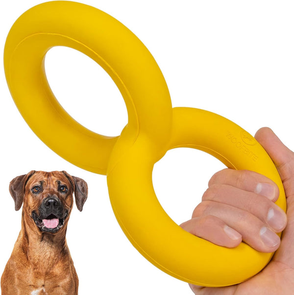 Tug Rings – Indestructible Dog Toy for Aggressive Chewers – Durable Power Chewer Toy – Tough, Heavy Duty Natural Rubber – Safe & Non-Toxic Medium/Large Breed – 6.5In1