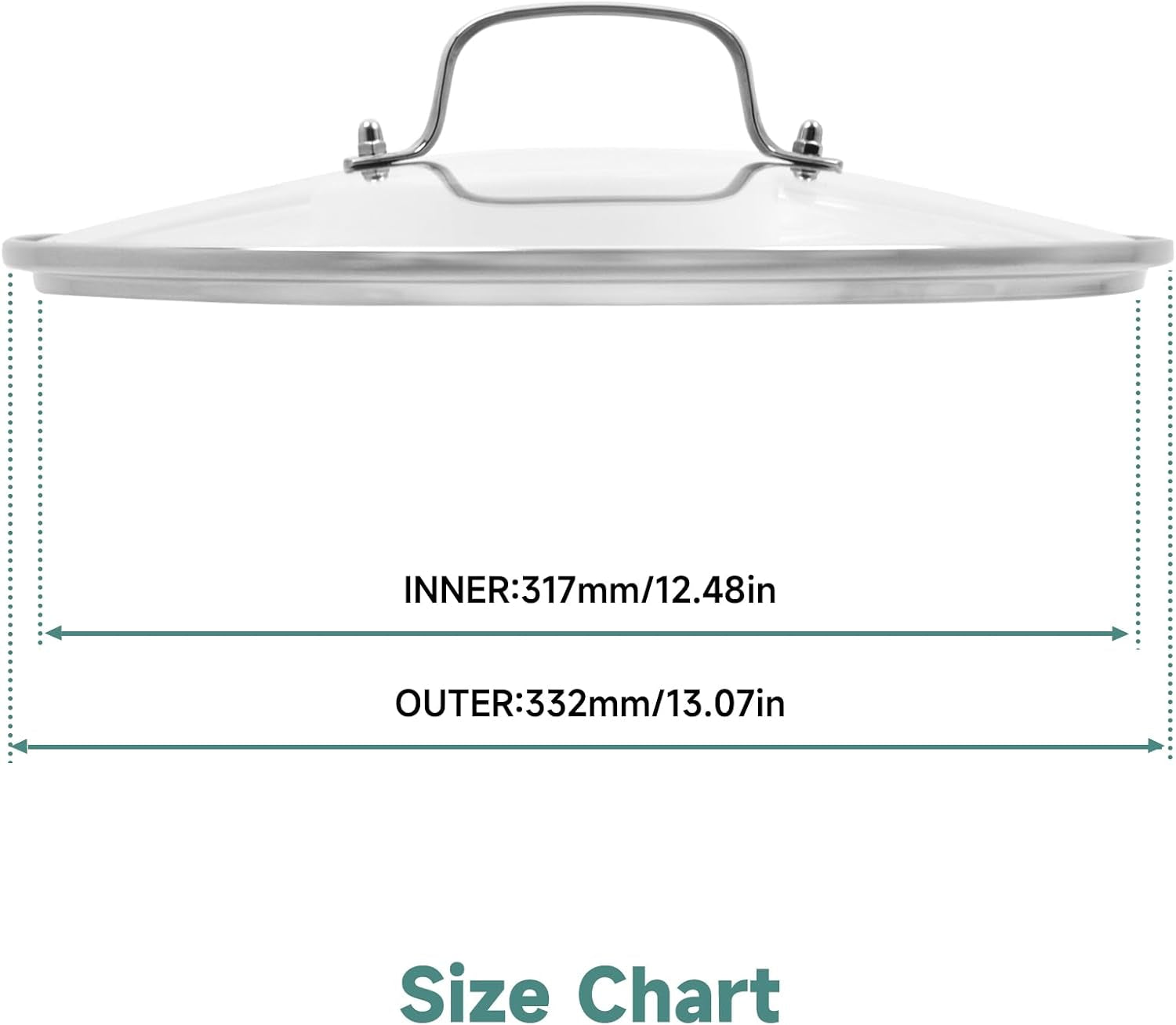 13-in-glass-lid-with-stainless-steel-handle-for-frying-pan-tempered-replacement-cover-compatible-for-skillets-wok-round-cast-iron-cast-aluminium-stainless-steel-pans-pots-317mm-332mm