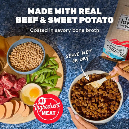 I and Love and You Baked & Saucy Dry Dog Food with Gravy Coating, Beef & Sweet Potato Recipe, Grain-Free, Prebiotics & Probiotics, Real Meat, No Fillers, 4 Pound Bag3
