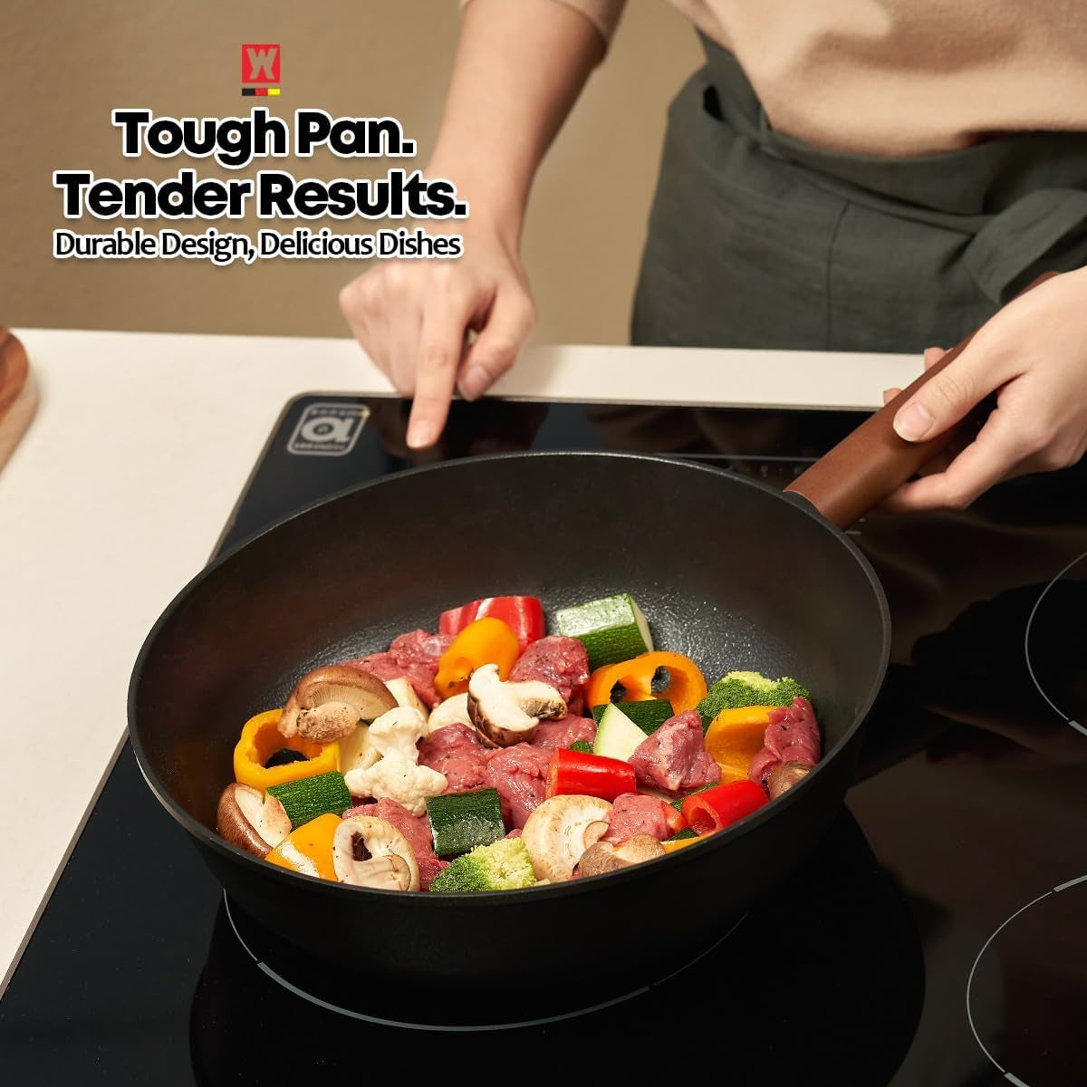 aluminum-body-flat-bottom-wok-restaurant-business-grade-fry-pan-titanium-coated-non-stick-surface-wooden-handle-made-in-korea-deep-large-skillet-black17-91l-x-11-22w-x-3-15h