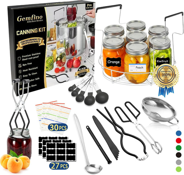 Canning Supplies Starter Kit with Canning Rack,Canning Kit for Beginners1