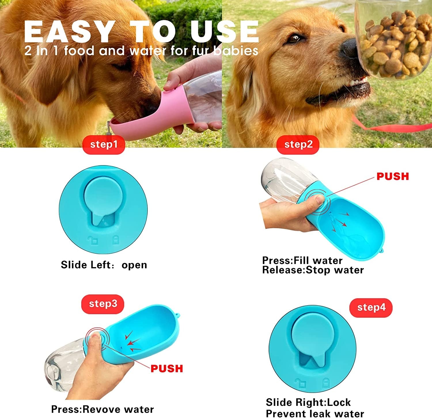 dog-water-bottle-with-food-container-portable-leak-proof-pet-water-dispenser-for-walking-hiking-travel-puppy-essentials-accessories-for-small-large-dogs-dog-gifts-10oz-15oz-19oz